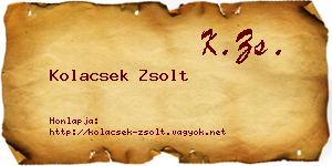 Kolacsek Zsolt névjegykártya